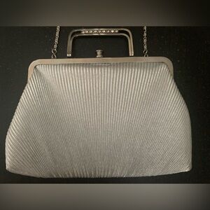 Elegant Vintage Silver Evening Clutch